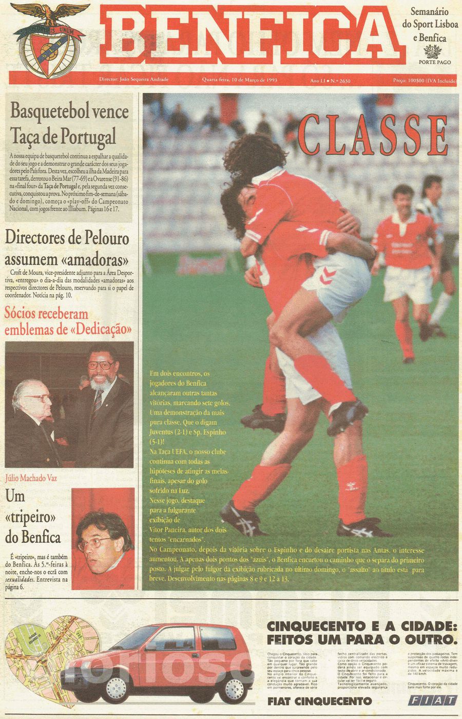 jornal o benfica 2630 1993-03-10